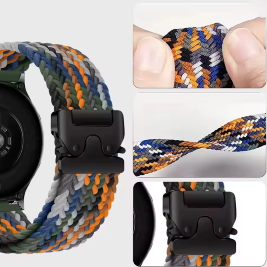 Bracelet en Nylon Tressé pour Montre Galaxy, Huawei Watch GT5 Pro, Amazfit GTR, Résubdivision, 7, 6, 5, 46mm, 20mm, 22mm