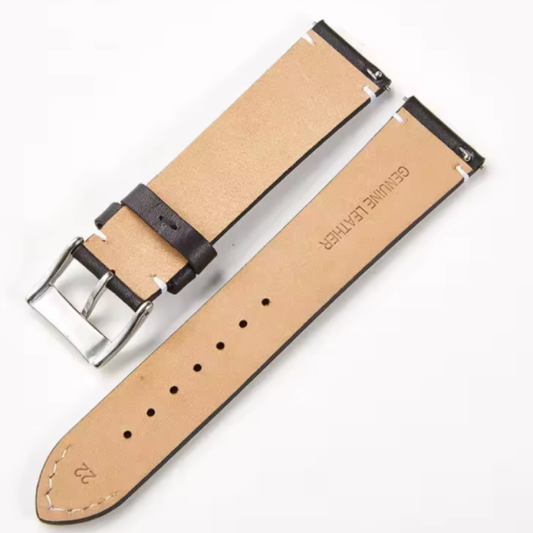 Bracelet de remplacement en cuir 18mm, 20mm, 22mm, 24mm, pour montre intelligente.